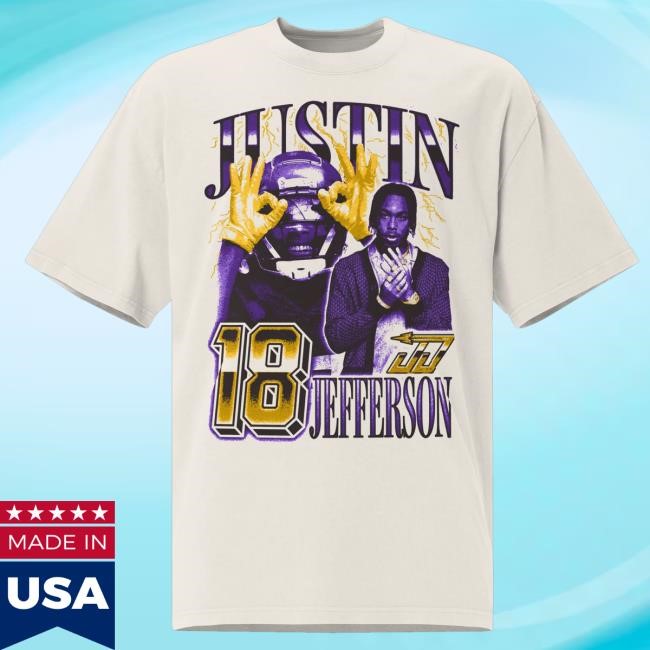 Official Jjettas Merch Justin Jefferson Vintage Oversized T-Shirt Faded White t-shirt, hoodie, tank top, sweater and long sleeve t-shirt
