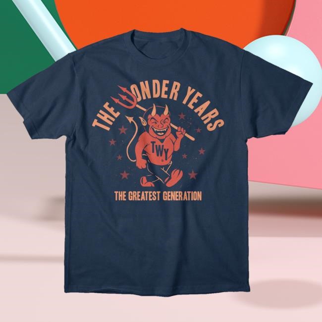 Official Loneliest Place Earth Merch The Wonder Years Cartoon Devil Crewneck Sweatshirt