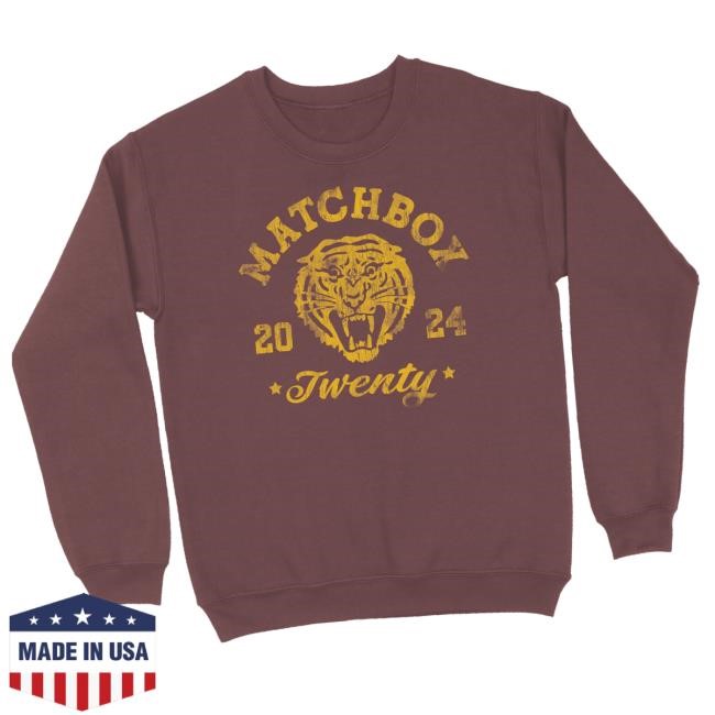 Matchbox Twenty Merch Store Varsity Maroon Pullover Crewneck Sweatshirt