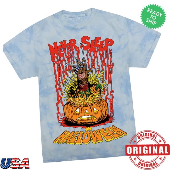 Official Cavitycolors Merch Never Sleep On Halloween - Tie-Dye Long Sleeve Shirt