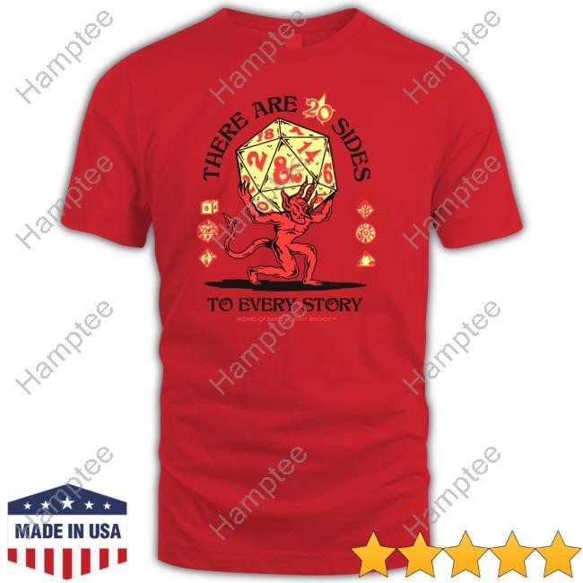 There Are 20 Sides To Every Story Wizard Of Barge Fantasy Brigade Tee Shirt