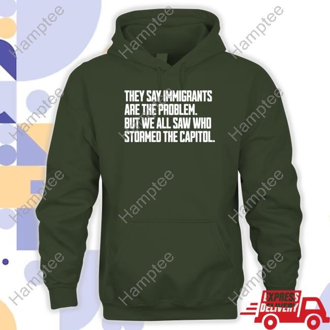 They Say Immigrants Are The Problem But We All Saw Who Stormed The Capitol Hoodie