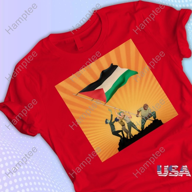 Glowrillazart Palestinian Sunrise By Gorillaz Limited Edition Crewneck Sweatshirt