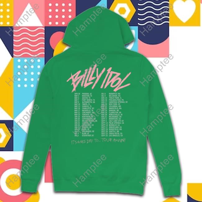 Billy Idol Pink Scratch Billy 2025 Tour Long Sleeve Shirt