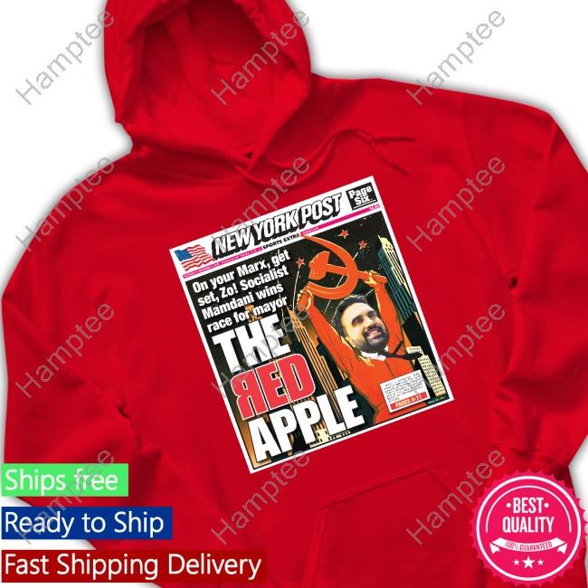 The Red Apple New York Post Zohran Mamdani Hoodie