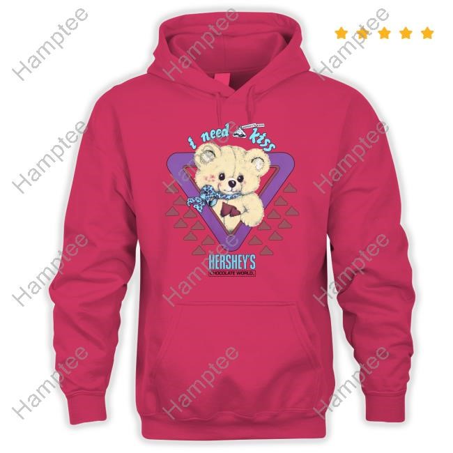 Vintage 90S I Need A Kiss Hersheys Kisses Bear T Shirt