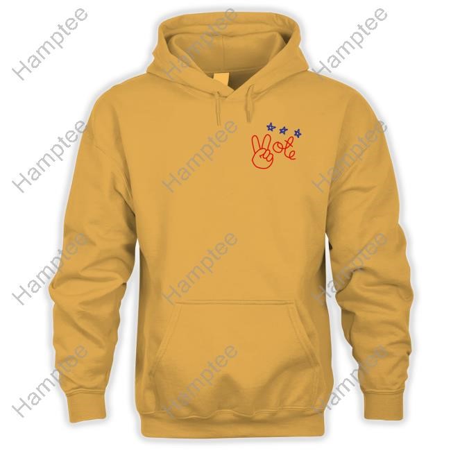 Nicolle Wallace Wearing Peace Vote Hoodie
