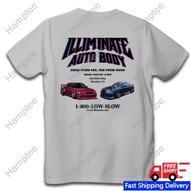 Illiminate Auto Body Good From Far, Far From Good Crewneck Sweatshirt